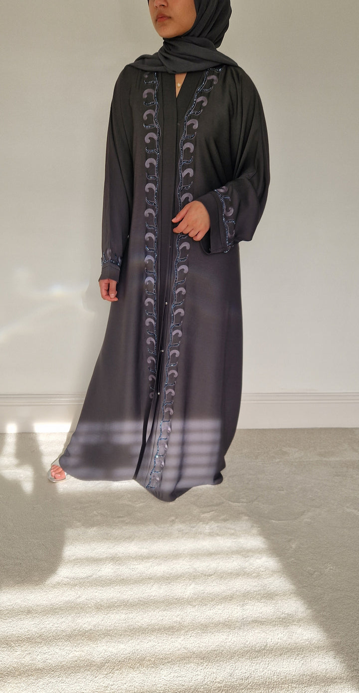 MAHNOOR ABAYA DARK GREY
