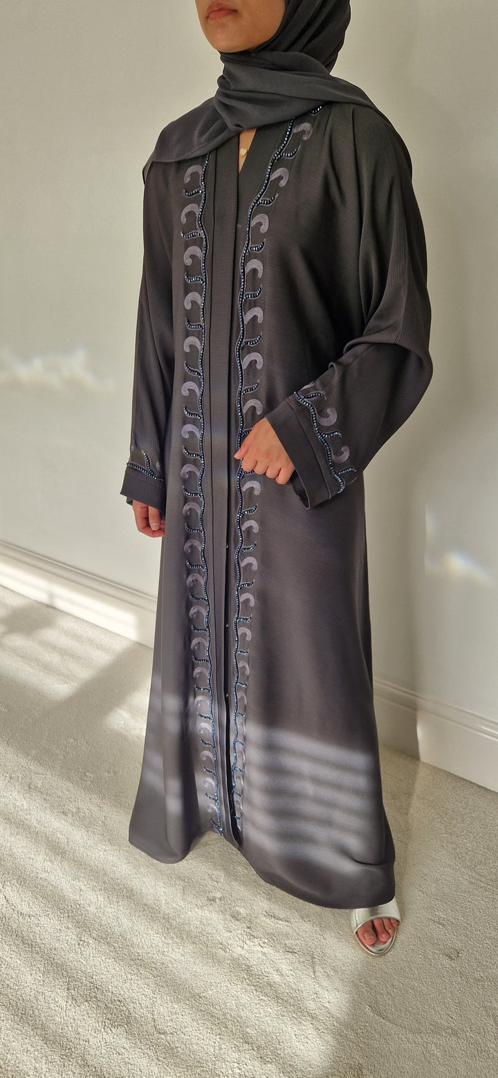 MAHNOOR ABAYA DARK GREY