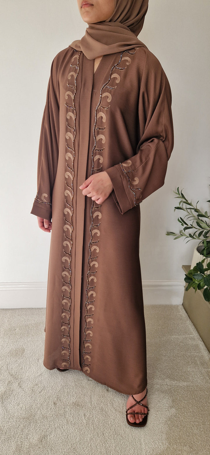 MAHNOOR ABAYA  BROWN